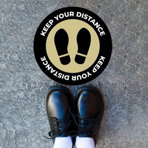 Shoe Print Round School Floor Sticker