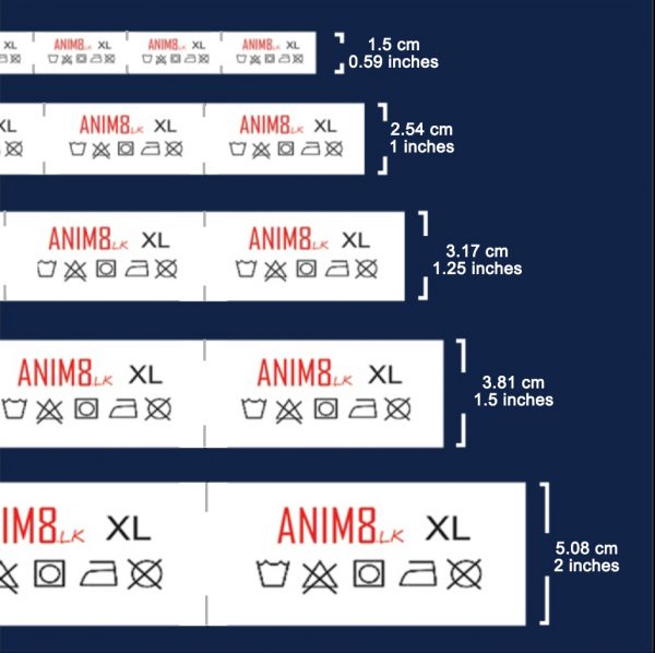 Garment Care Labels - Set of 05 Strips - Image 4