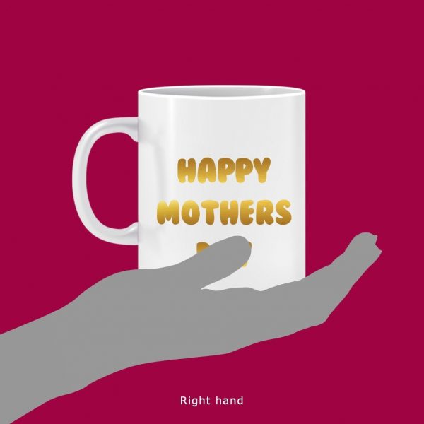 White Mugs with Gold or Silver Stickers - Image 3