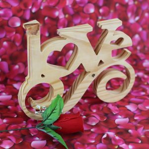 Wooden Love with Swirls