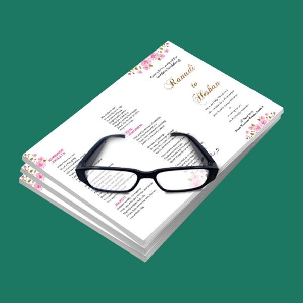 Double Sided Wedding Hymn Sheets - Set of 2 - Image 3