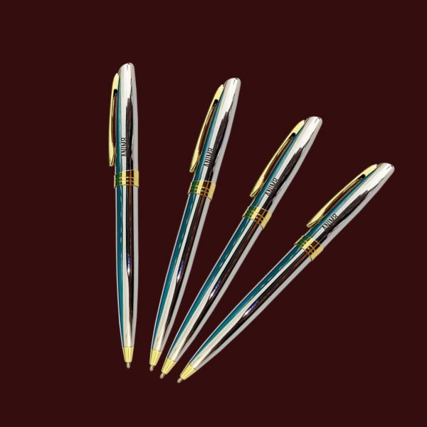 Gold Accented Silver Executive Pen - Image 3
