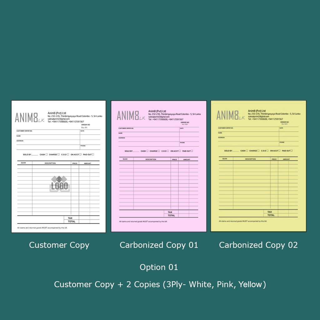 Full Colour A5 Invoice Books - Set of 02 - Image 2