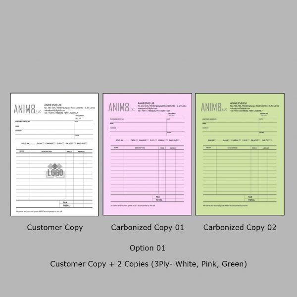 A5 Invoice Book - Black Print - Set of 02 - Image 4