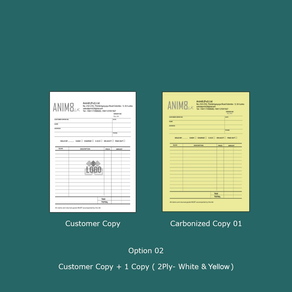 Full Colour A5 Invoice Books - Set of 02 - Image 3
