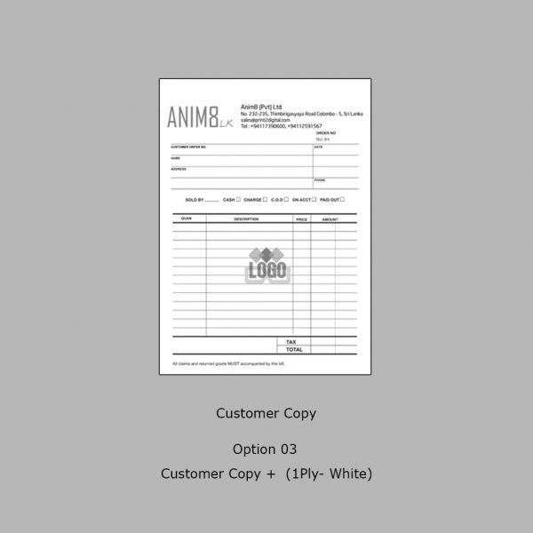 A5 Invoice Book - Black Print - Set of 02 - Image 2