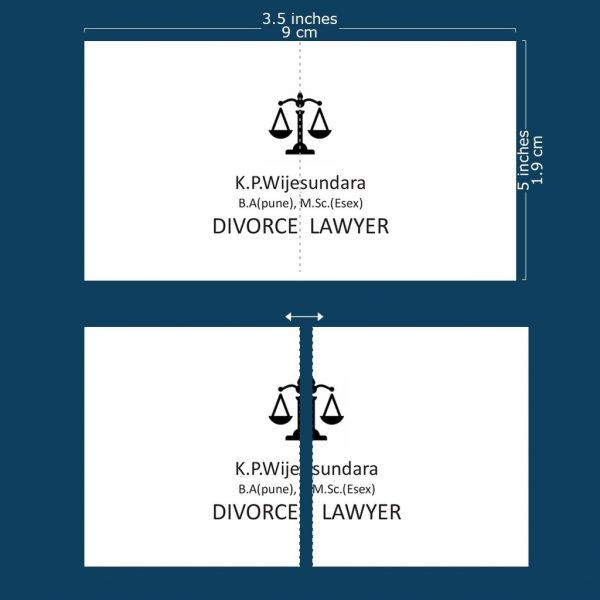 Divorce Lawyer Visiting Card - Set of 100 - Image 2
