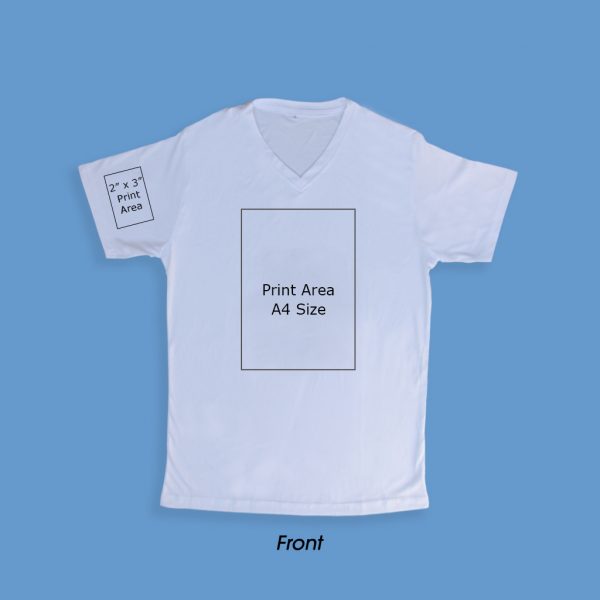 White Wetlook V-Neck T-Shirt - Image 7