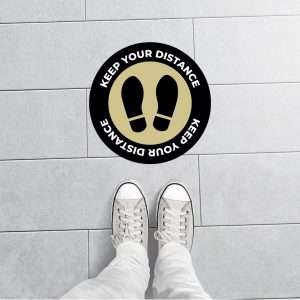 Shoe Print Round Office Floor Sticker