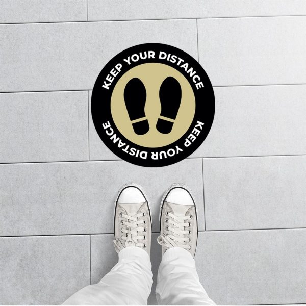 Shoe Print Round Office Floor Sticker
