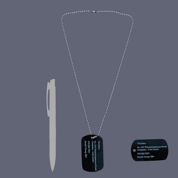 Black Metal Dogtag Chains - Image 3