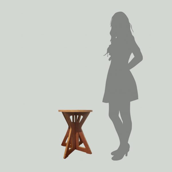 Short Wooden Stool - Image 5