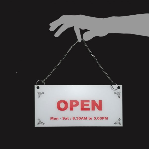 Plastic Open & Closed Sign - Image 4
