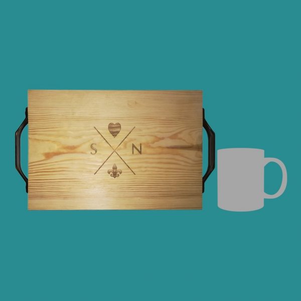 Monogram Etched Charcuterie Board - Image 3