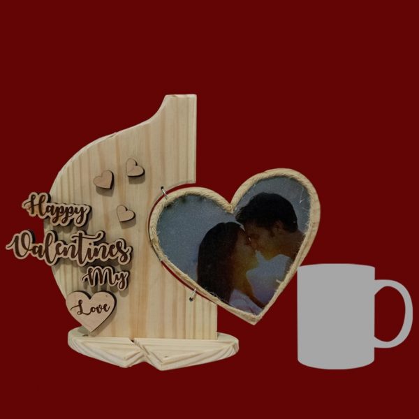 Metal Heart on Wooden Holder - Image 3