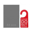 White Plastic Do Not Disturb Door Hanger - Image 2