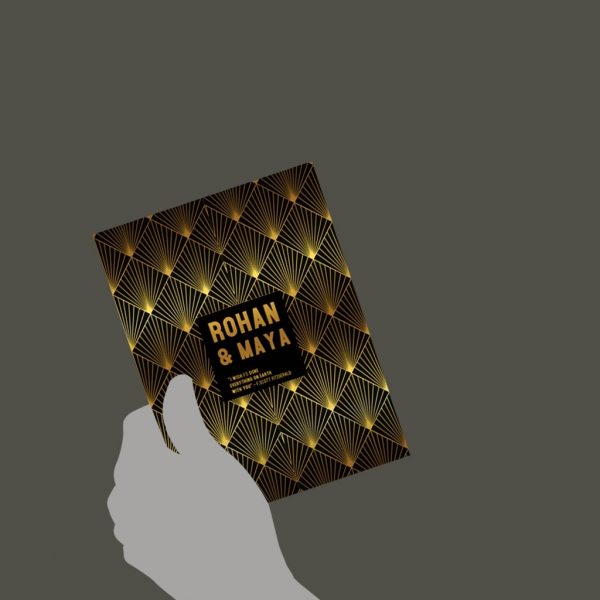 Roaring Golden Glam Wedding Card - Set of 20 - Image 5