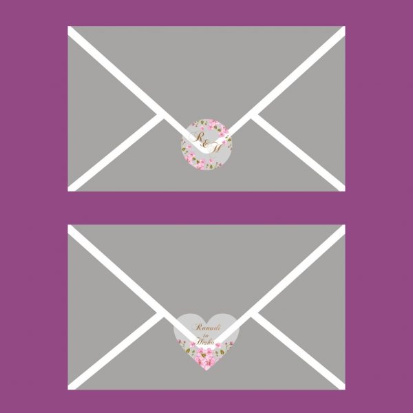 Wedding Invitation Envelope Seal Stickers - Transparent - Set of 50 - Image 2