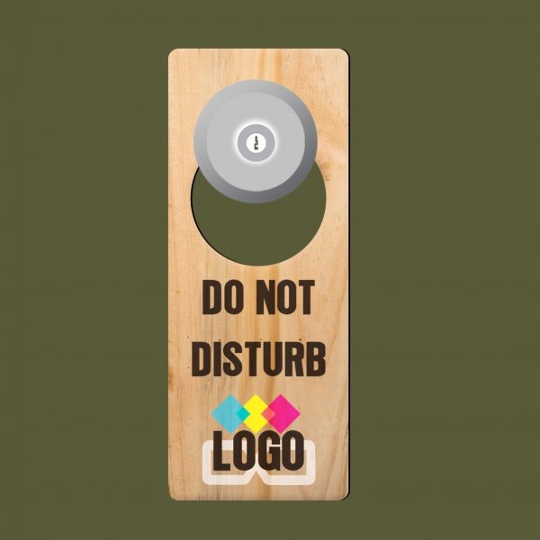 Printed "Do Not Disturb" Wooden Door Hanger - Image 4