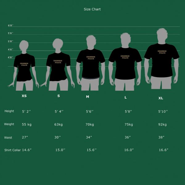 "Grammar Police" Black T Shirt - Image 4