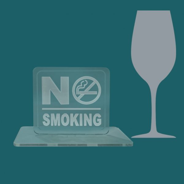 Transparent Plastic "No Smoking" Sign - Image 3