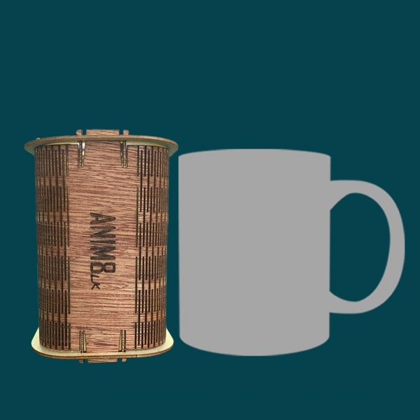 Wooden Cylindrical Pen Holder - Image 3