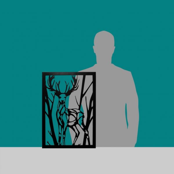 Black Deer Wall Art Hanging - Image 3