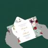 Floral Themed Wedding Invitation - Set of 10 - Image 5