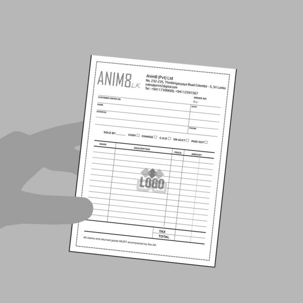 A5 Invoice Book - Black Print - Set of 02 - Image 5