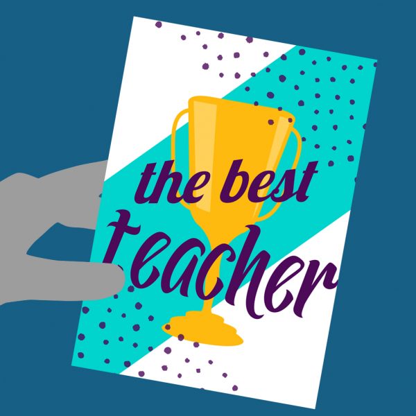 Trophy Themed Teacher's Day Card - Image 7