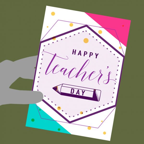 Geometrical Teacher's Day Card - Image 7