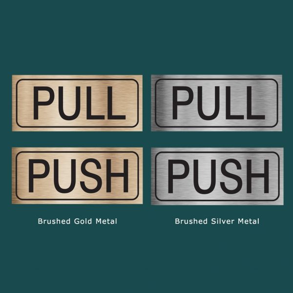 Metallic Push and Pull Door Stickers - Image 5