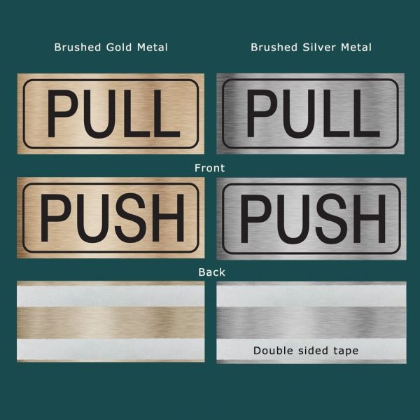 Metallic Push and Pull Door Stickers - Image 4