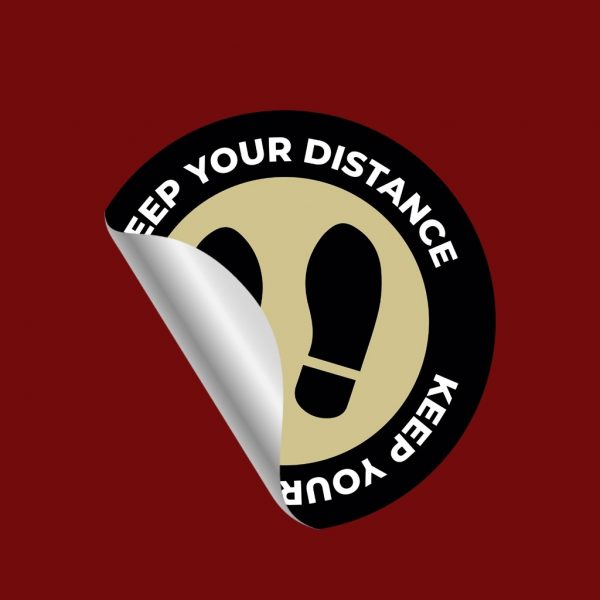 Shoe Print Round School Floor Sticker - Image 3