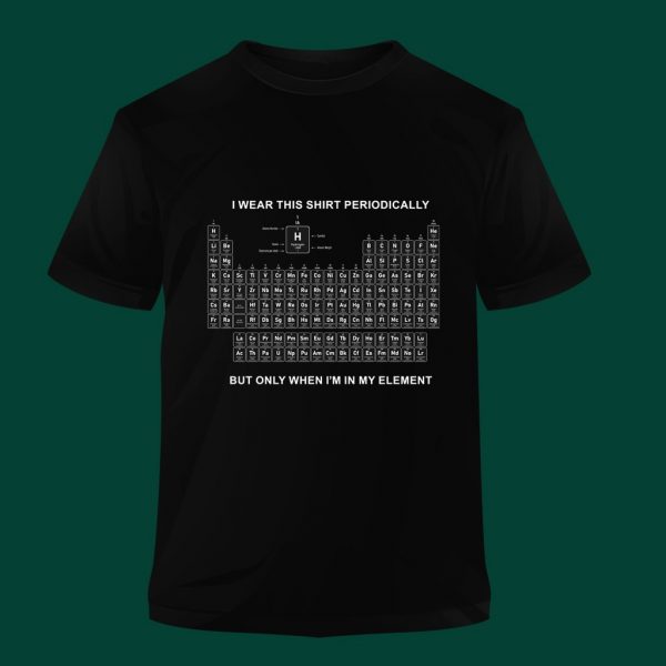 Monochrome Periodic Table Tshirt - Image 3