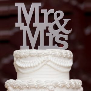 "Mr." & "Mrs." Wedding Cake Topper