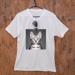Pet Print White T Shirt