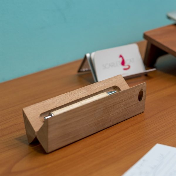 Wooden Pen Holding Desk Toblerone - Image 3