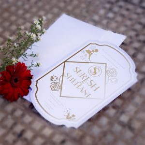 Fairy Rose Wedding Card - Set of 10