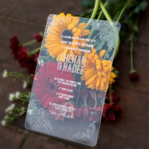 Clear Acrylic Wedding Card