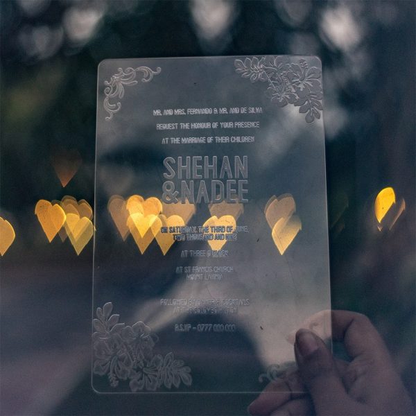 Clear Acrylic Wedding Card - Image 2