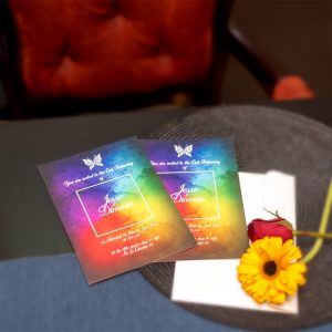 Rainbow Blot Civil Partnership Card - Set of 10