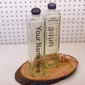 Glass Water Tracker Bottle