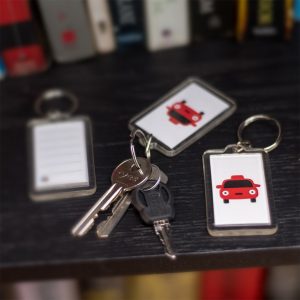 Rectangular Plastic Keytags
