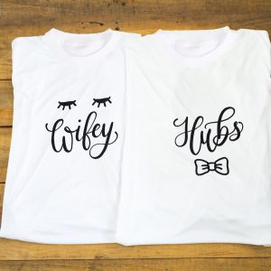 "Hubs" & "Wifey" Couple Tshirts
