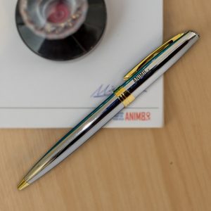 Gold Accented Silver Executive Pen