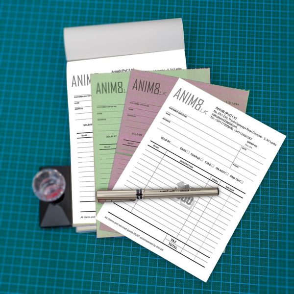 A5 Invoice Book - Black Print - Set of 02