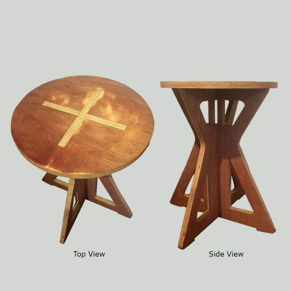 Short Wooden Stool - Image 4