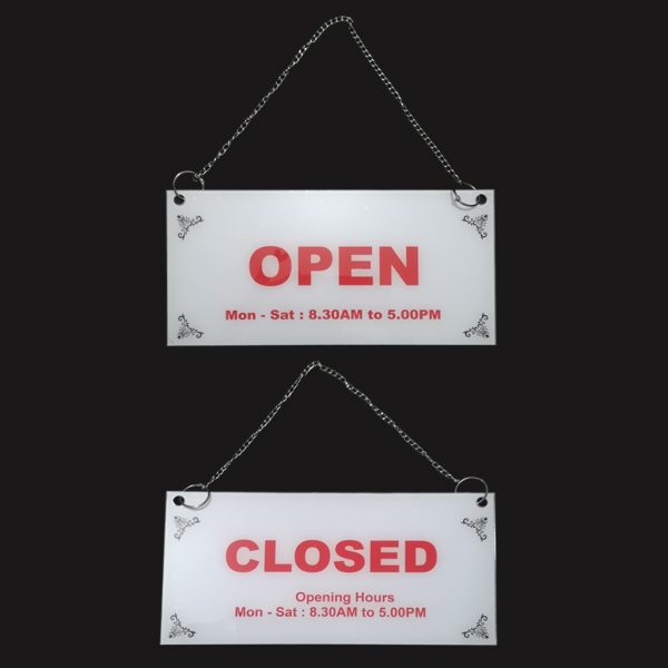 Plastic Open & Closed Sign - Image 2