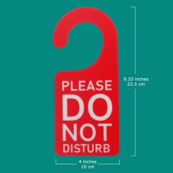White Plastic Do Not Disturb Door Hanger - Image 3